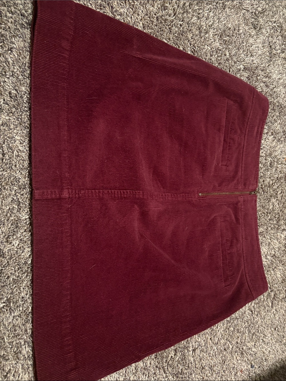 LOFT Corduroy Skirt in Deep Wine